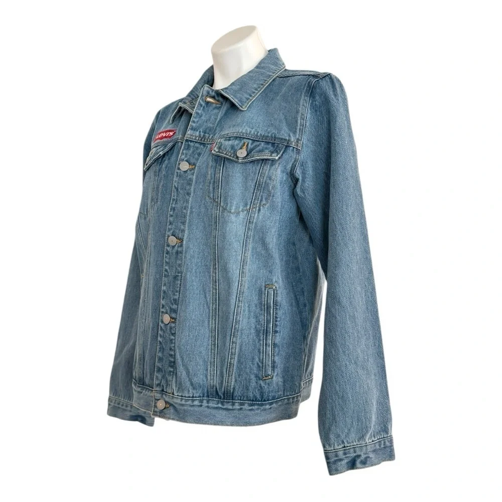 LEVI’S Boys Logo Applique Denim Jacket Size XL NEW